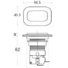 Low Profile rectangular Illuminated Pushbutton 085 - Image 2